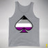 Asexual Pride Pixel Ace of Spades Premium Tank Top - Grey Heather
